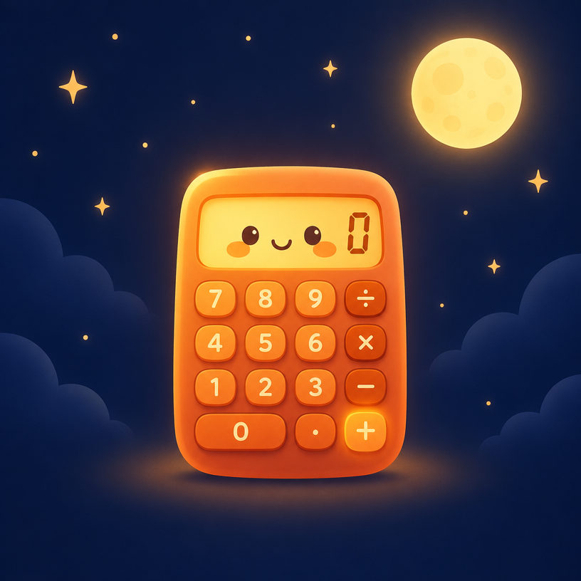 Petite calculatrice dans la nuit